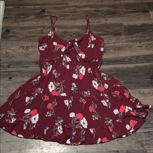 band of gypsies burgundy flowers dress